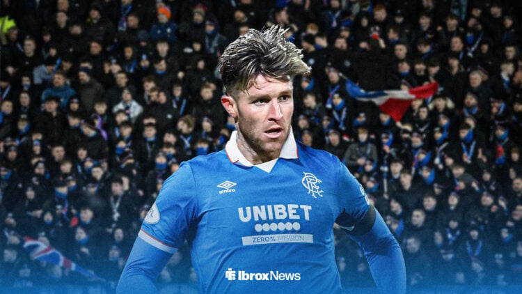 Josh Windass in Rangers kit.