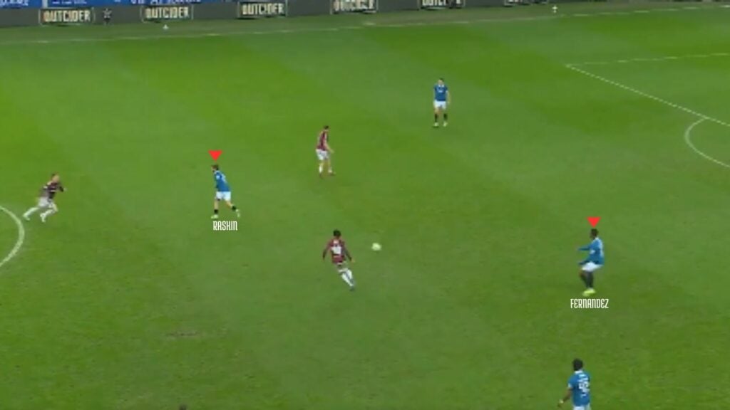 Rangers vs Hearts Nico Raskin Emmanuel Fernandez miscommunication