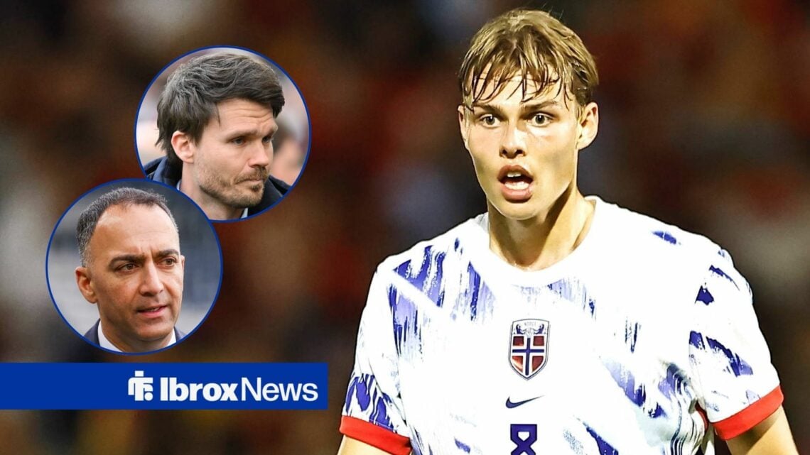 Danny Rohl and Paraag Marathe looking at Jens Hjerto-Dahl.