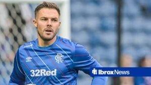 Rangers v Panathinaikos F.C. UEFA Champions League Jack Butland of Rangers warms up during the UEFA Champions League Second Qualifying Round First Leg match at Ibrox Stadium