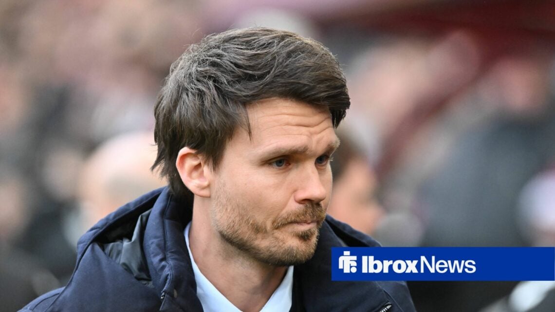 Danny Rohl looking sad managing Rangers