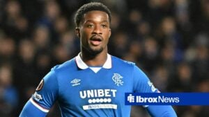 Emmanuel Fernandez of Rangers during the UEFA Europa League match at Ibrox Stadium, Glasgow UK
