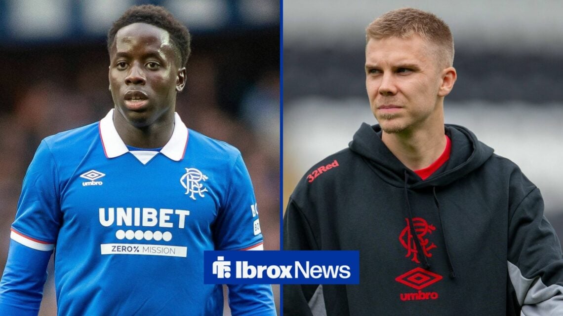Oliver Antman and Djeidi Gassama at Rangers