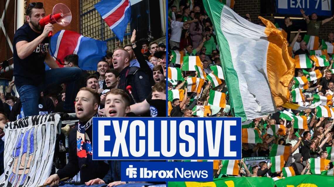 Rangers and Celtic fans at Ibrox
