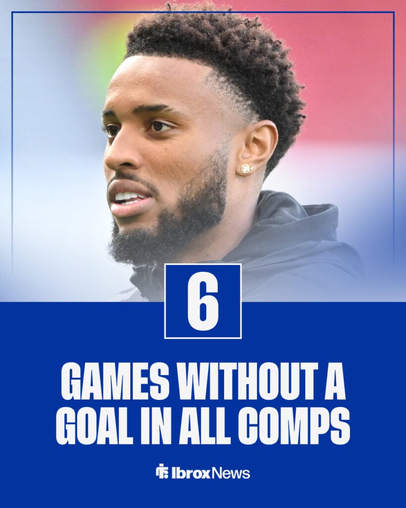 Youssef Chermiti games without a goal stat for Rangers