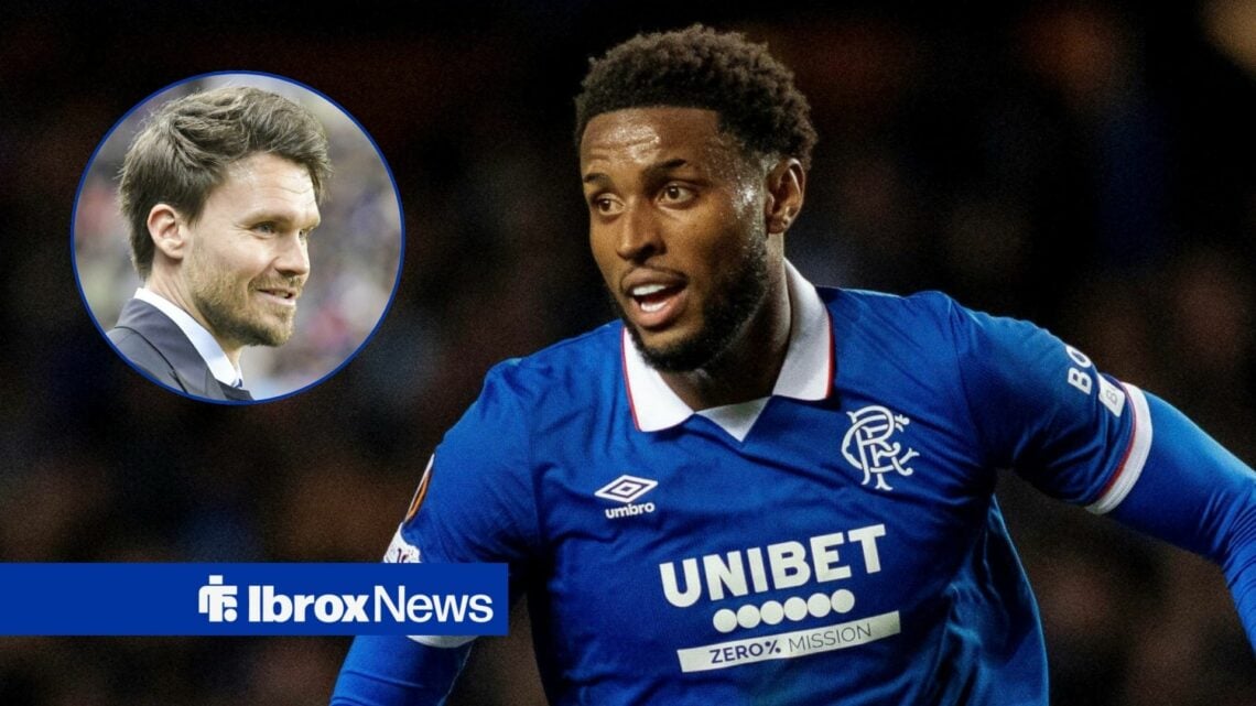 Youssef Chermiti in action for Rangers, Danny Rohl of Rangers during the UEFA Europa League match vs Braga.