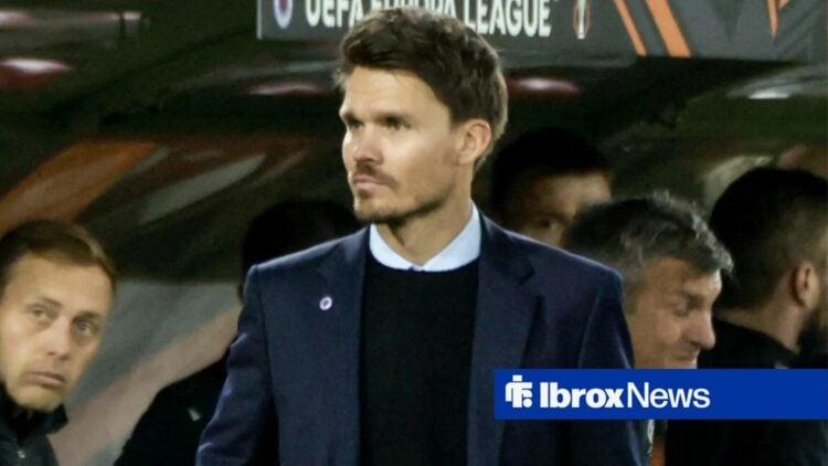 Danny Rohl on the touchline