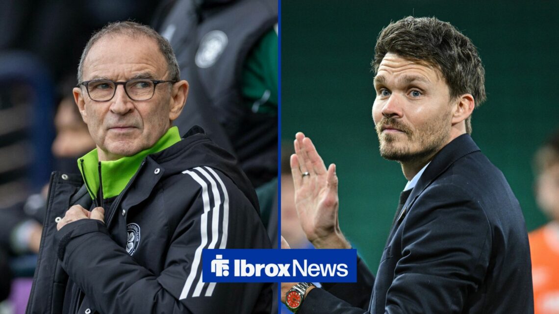 Rangers manager Danny Rohl and Martin O'Neill.