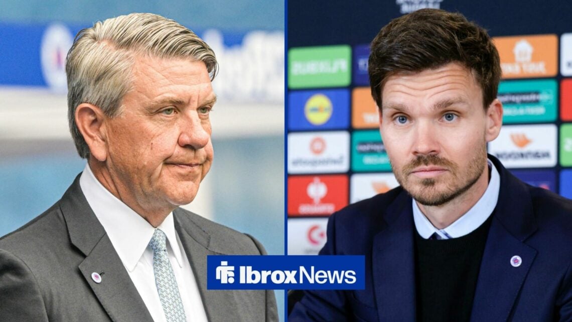 Rangers boss Danny Rohl and chief Andrew Cavenagh.