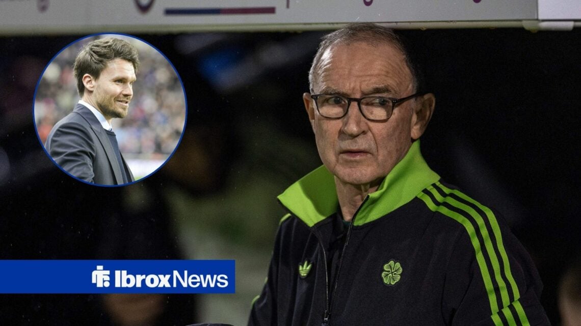Martin O'Neill in charge of Celtic vs St Mirren, Rangers boss Danny Rohl in inset.
