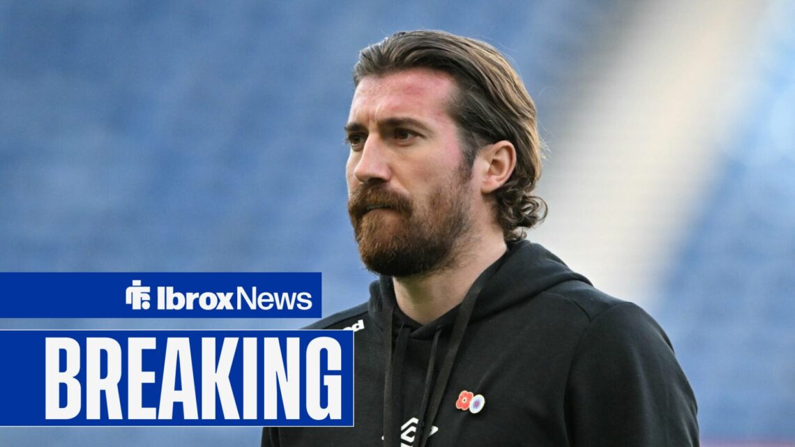 Rangers midfielder Joe Rothwell in pre-match gear.