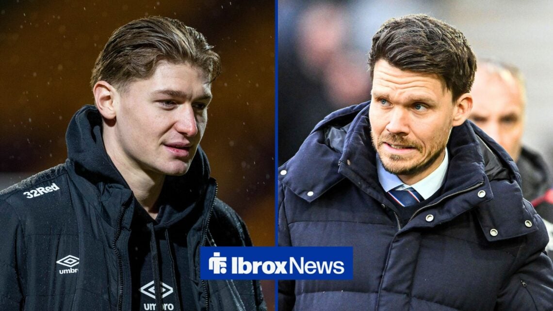 Split image of Rangers striker Ryan Naderi and Danny Rohl