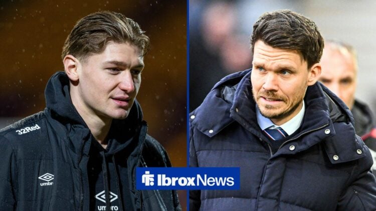 Split image of Rangers striker Ryan Naderi and Danny Rohl