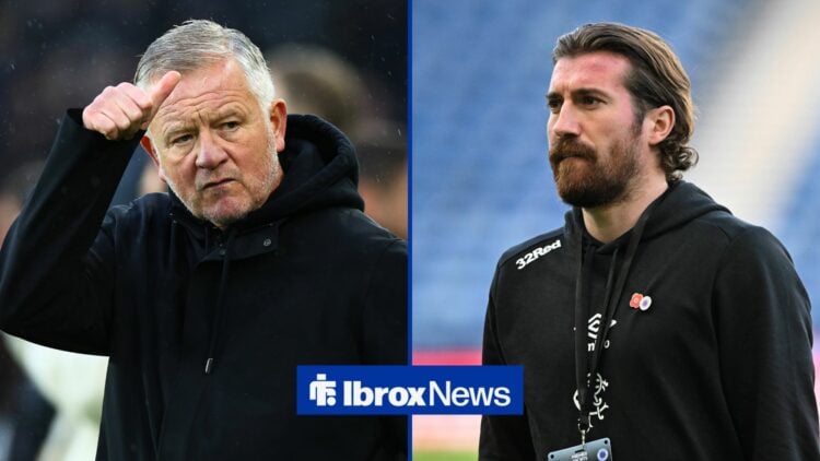 Sheffield United manager Chris Wilder and former Rangers midfielder Joe Rothwell side by side