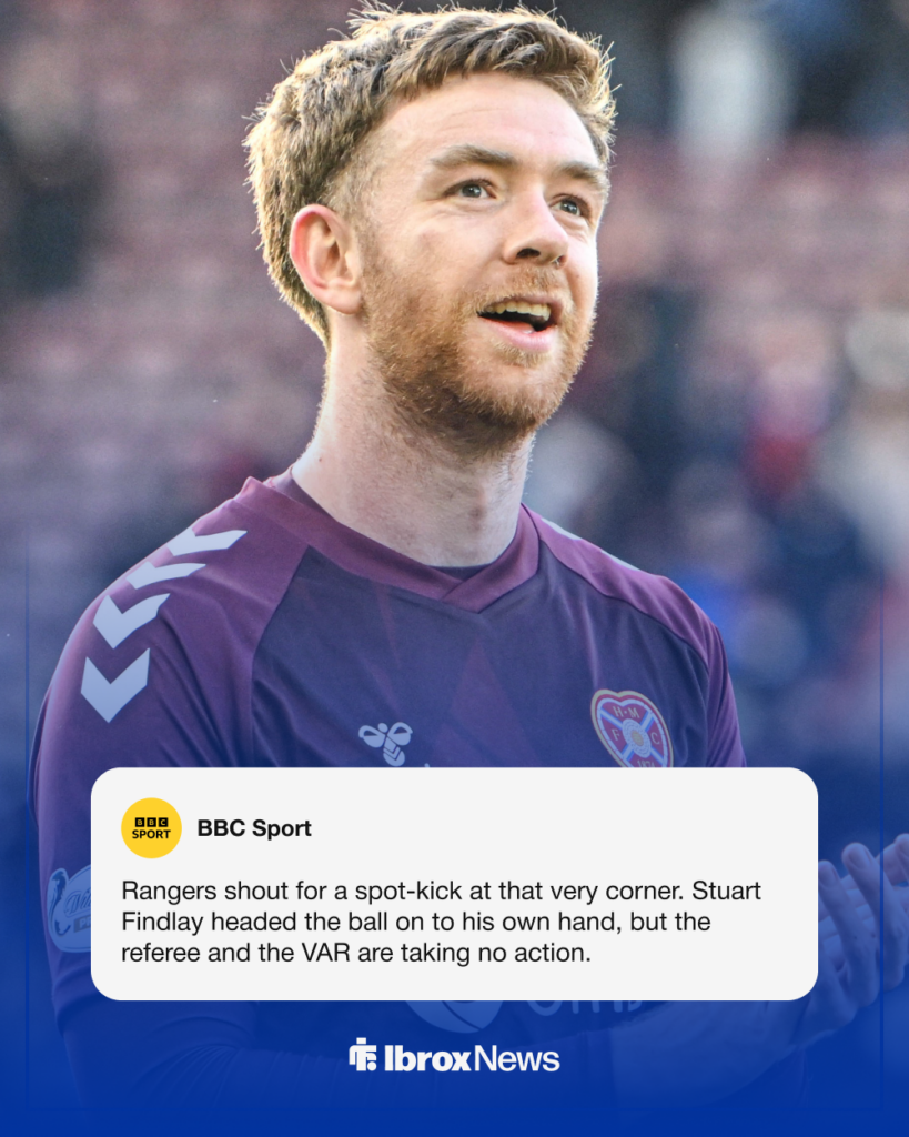 Rangers vs Hearts Stuart Findlay