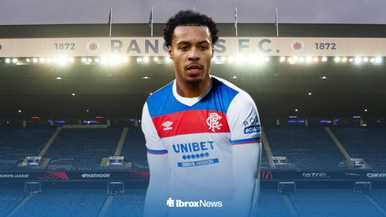 Cameron Archer in Rangers away kit ahead of Ibrox