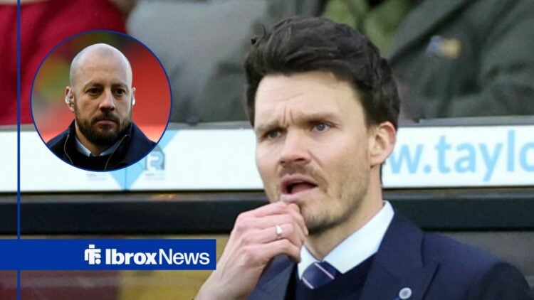 Alan Hutton (inset) alongside a perturbed-looking Danny Rohl