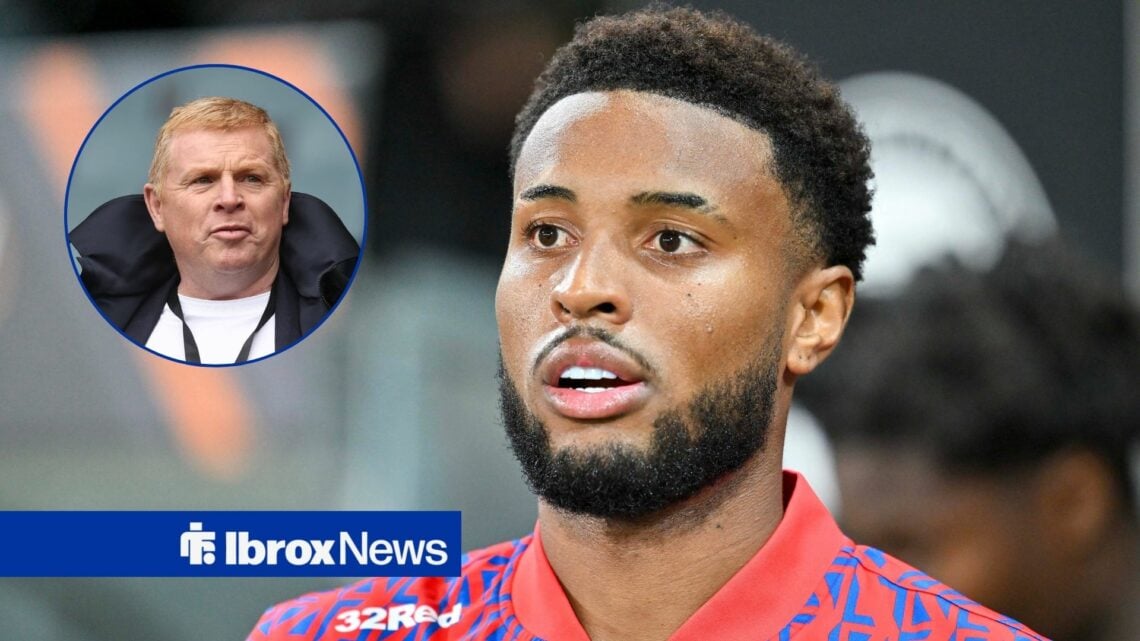 Neil Lennon (inset) and Youssef Chermiti