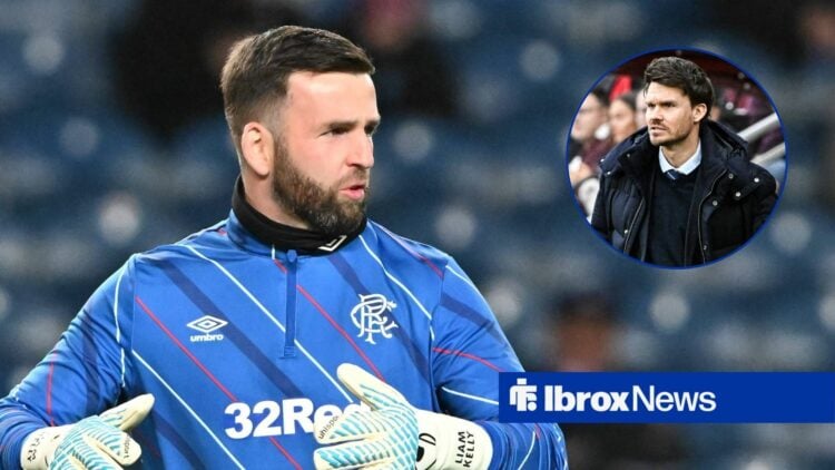 Liam Kelly alongside a circle inset of Danny Rohl.