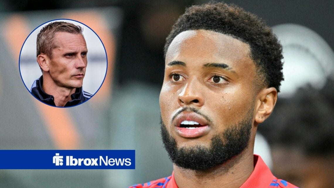 Youssef Chermiti alongside a circle inset of Peter Lovenkrands.