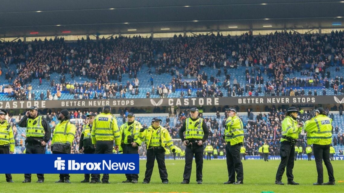 The Scottish police at Ibrox after Rangers vs Celtic.