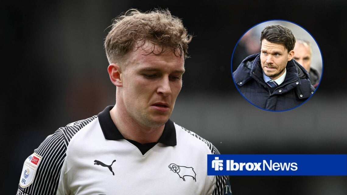 Derry Murkin looks down, with Danny Rohl inset