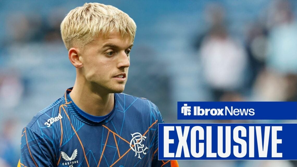 Ross McCausland warming up for Rangers