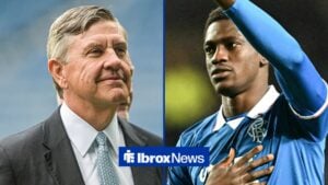 Andrew Cavenagh alongside Nasser Djiga for Rangers