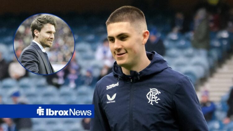 Bailey Rice looking happy in Rangers gear, Danny Rohl of Rangers during the UEFA Europa League match with Braga.