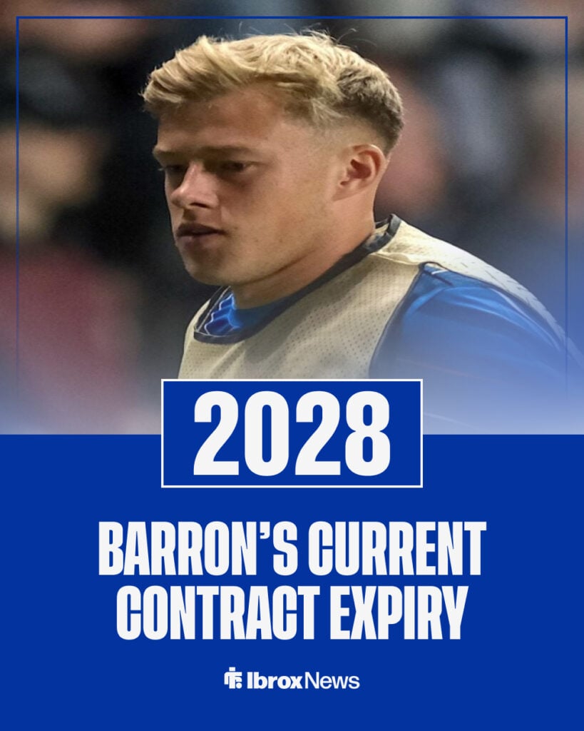 Connor Barron of Rangers in the UEFA Europa League clash with Genk.