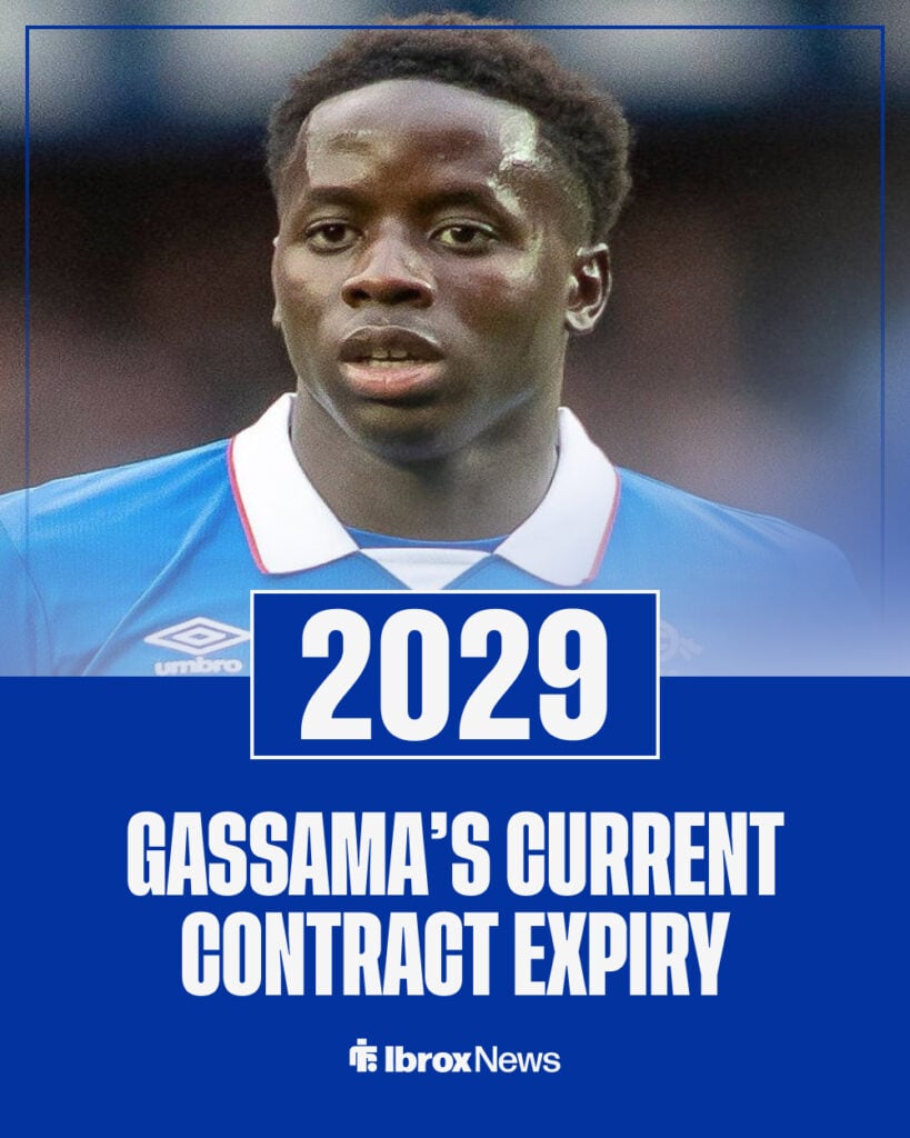 Djeidi Gassama in action for Rangers.