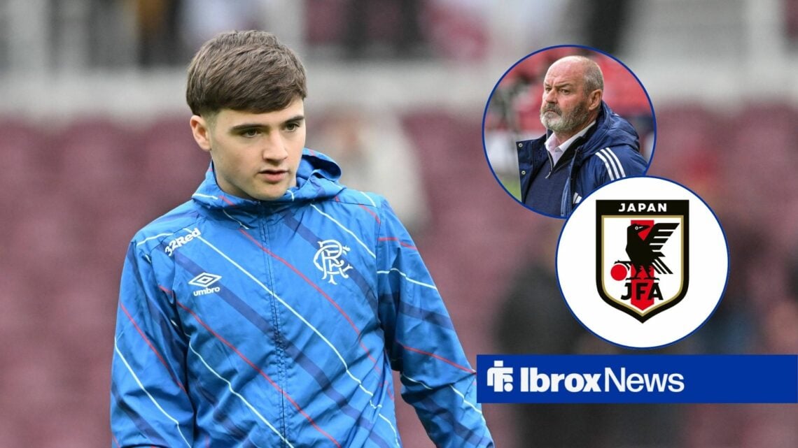 Findlay Curtis of Rangers warms up during the William Hill Premiership match vs Hearts, Steve Clarke of Scotland during the International Friendly ...