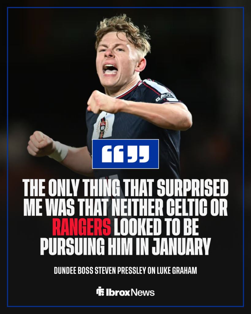 Steven Pressley on Luke Graham transfer to Rangers or Celtic.