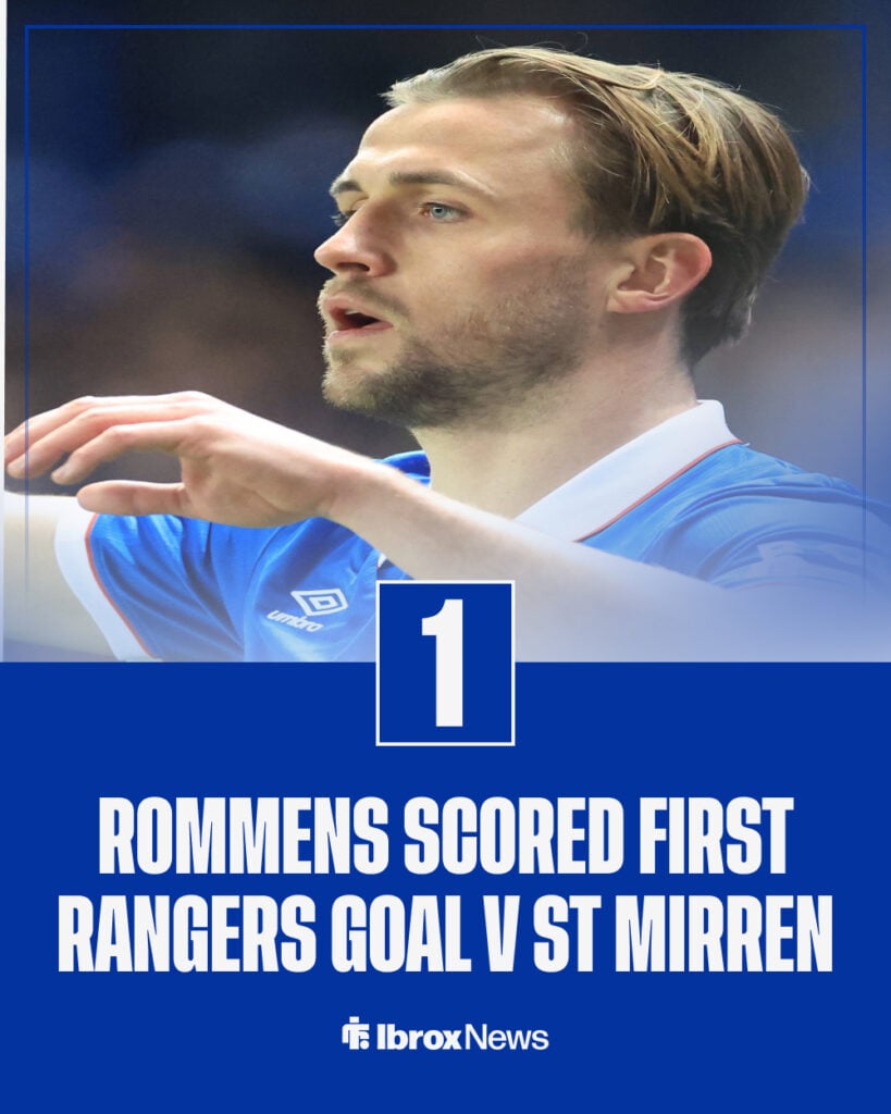 Tuur Rommens scored first Rangers goal vs St Mirren