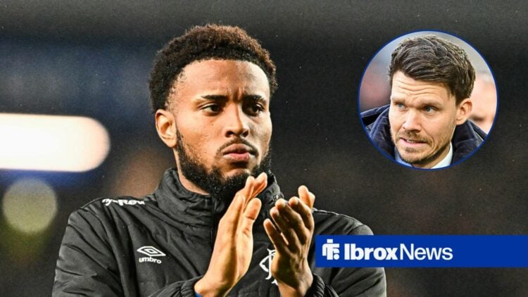 Rangers striker Youssef Chermiti and Danny Rohl in circular inset