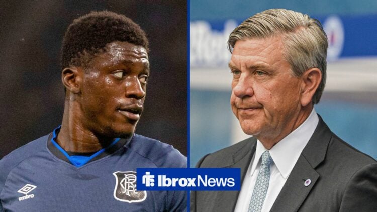 Split image of Rangers defender Nasser Djiga and Andrew Cavenagh