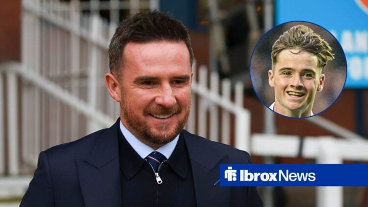 Former Rangers interim manager Barry Ferguson and Findlay Curtis in circular inset