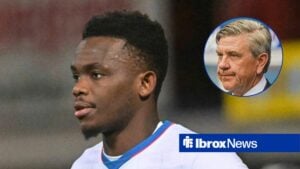Rangers forward Rabbi Matondo as main image with Andrew Cavenagh in circular inset on right