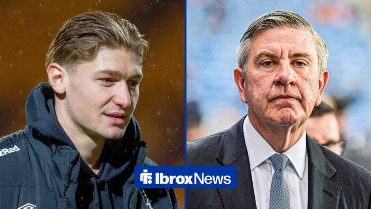 Split image of Rangers striker Ryan Naderi and Andrew Cavenagh