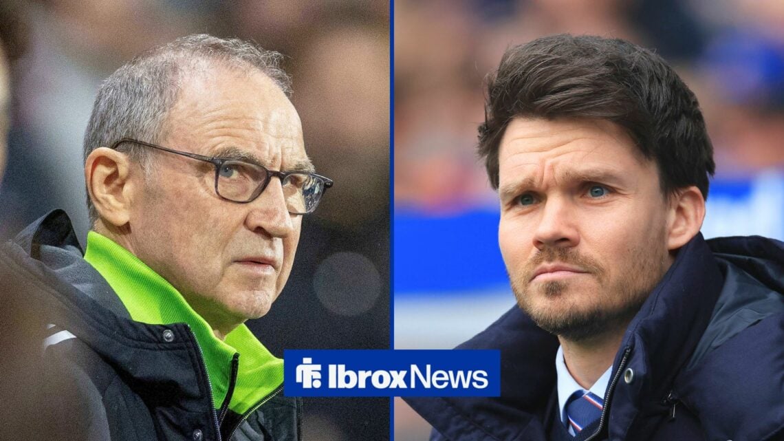 Split image of Celtic manager Martin O'Neill and Rangers boss Danny Rohl