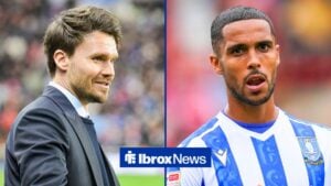 Split image of Rangers manager Danny Rohl and Sheffield Wednesday defender Max Lowe