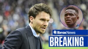 Rangers manager Danny Rohl as main image with Rabbi Matondo in circular inset on the right