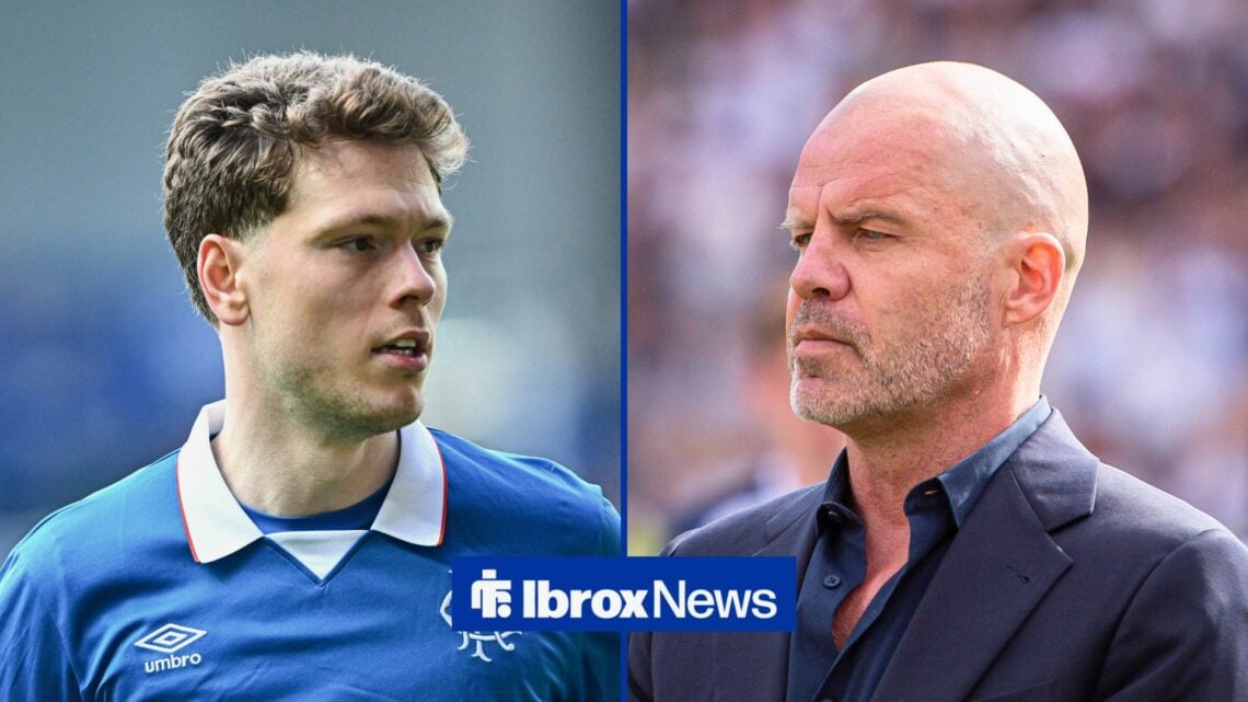 Split image of Rangers winger Andreas Skov Olsen and Stig Inge Bjornebye
