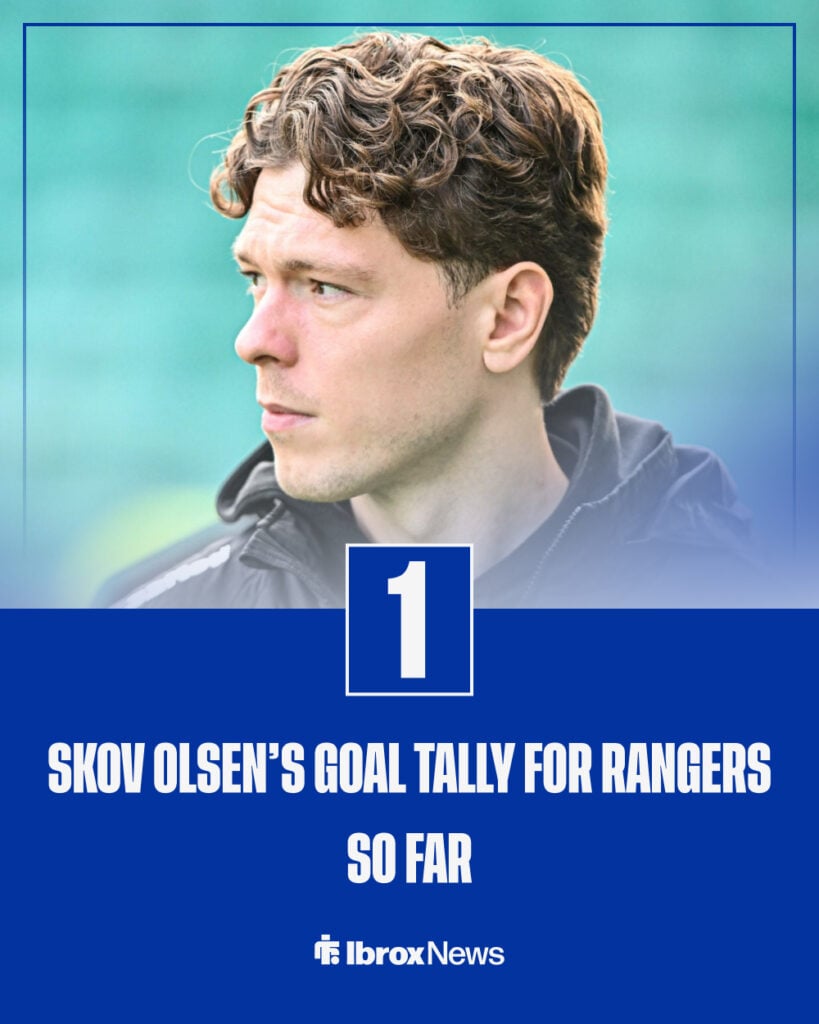 Andreas Skov Olsen's goal tally for Rangers.