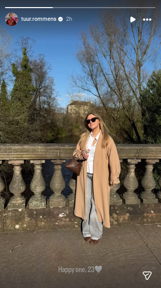 A screenshot of Tuur Rommens seemingly wishing his partner a happy birthday on Instagram