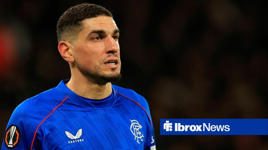 Leon Balogun playing for Rangers in the Europa League