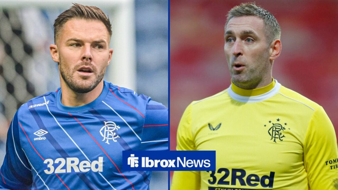 Rangers v Panathinaikos F.C. UEFA Champions League Jack Butland of Rangers warms up during the UEFA Champions League Second Qualifying Round First ...