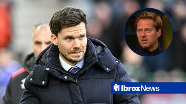 Danny Rohl looking worried vs Hiberniam, Michael Stewart in inset.