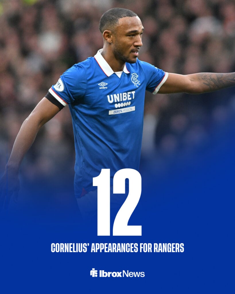 Derek Cornelius of Rangers during the Premier Sports Cup Semi-Final match between Celtic and Rangers.