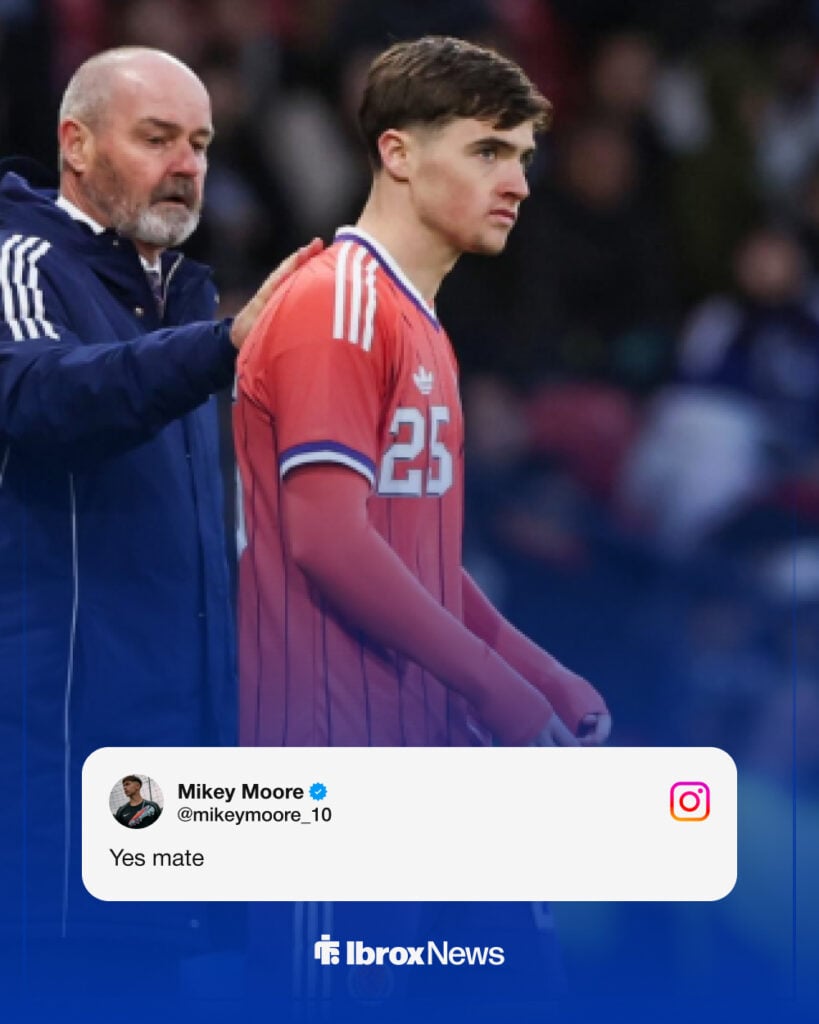 Mikey Moore sends message to Findlay Curtis after Scotland debut